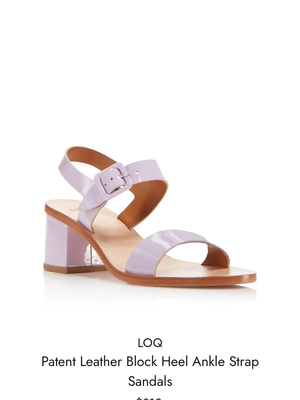 LOQ Lavender Patent Leather Double-Strap Block Heel Sandals - Picture 5 of 5